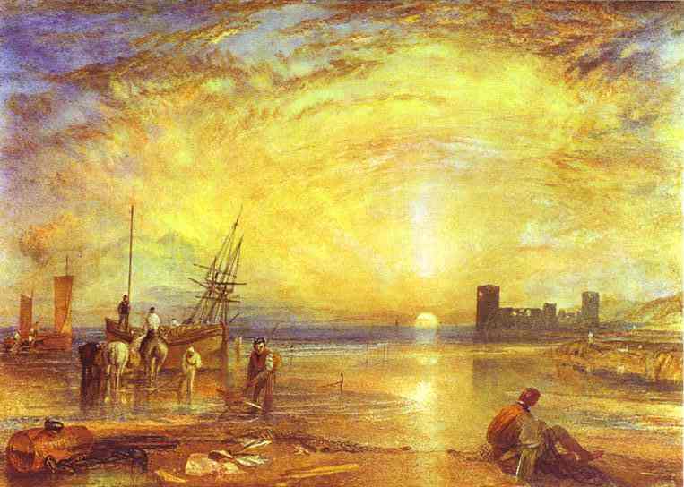 Turners Atmospheric painting of Flint castle